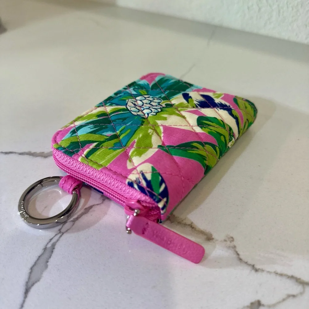 Vera Bradley Tropical Pink Quilted Women's Zip Wallet - Picture 3 of 4